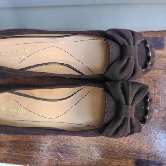 Kate Spade Linette Brown Suede Kitten Heels with Bow NIB!  NWT!  NEW! Size 7 1/2 - Picture 10 of 13
